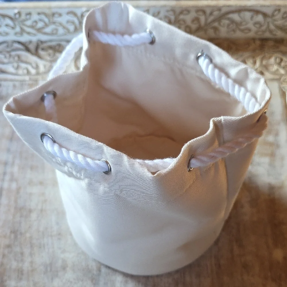 Christian Dior Drawstring Bucket Cosmetic Bag – Ivory